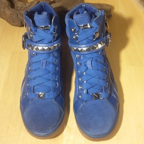 Micheal Kors Shoes - Michael Kors Blue Suede High Top Women's Athletic shoes